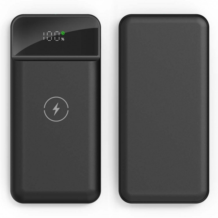 ÜZÜMLÜ 10.000 MAH SİYAH WIRELESS POWERBANK ÜZÜMLÜ 10.000 MAH SİYAH WIRELESS POWERBANK