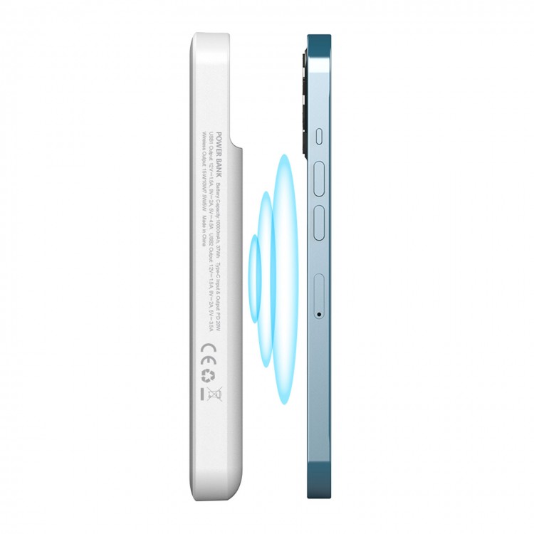 ÜZÜMLÜ 10.000 MAH BEYAZ WIRELESS POWERBANK ÜZÜMLÜ 10.000 MAH BEYAZ WIRELESS POWERBANK
