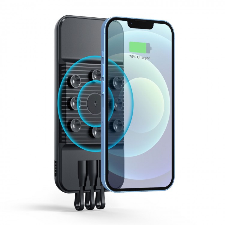 ÇİRİŞ 10.000 MAH SİYAH WIRELESS STANDLI POWERBANK ÇİRİŞ 10.000 MAH SİYAH WIRELESS STANDLI POWERBANK
