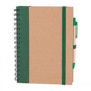 PURSAKLAR YEŞİL SPİRALLİ TARİHSİZ DEFTER (15X21 CM)