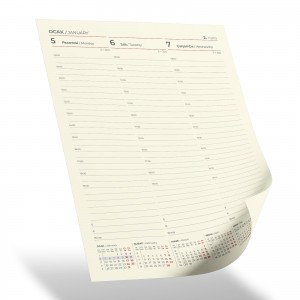 İNCİRLİ LACİVERT TARİHLİ HAFTALIK AJANDA (20x28 CM)