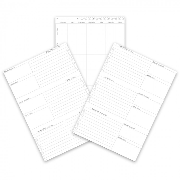 KOLEJ SİYAH SPİRALLİ HAFTALIK PLANLAYICI (20x28 CM) KOLEJ SİYAH SPİRALLİ HAFTALIK PLANLAYICI (20x28 CM)