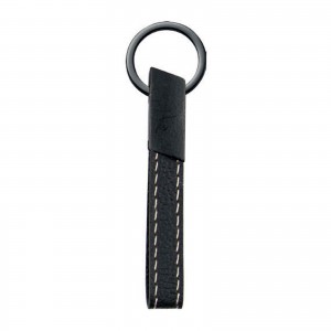 MAÇKA SİYAH METAL-DERİ ANAHTARLIK