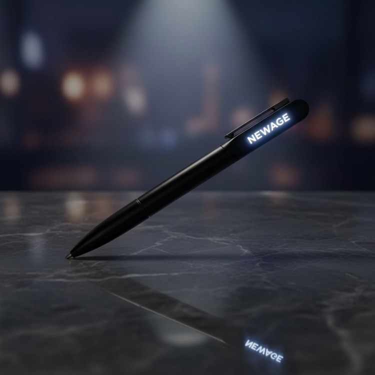 SÖKE SİYAH IŞIKLI METAL TÜKENMEZ KALEM