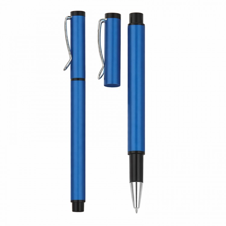 YAPRAKLI LACİVERT ROLLER KALEM