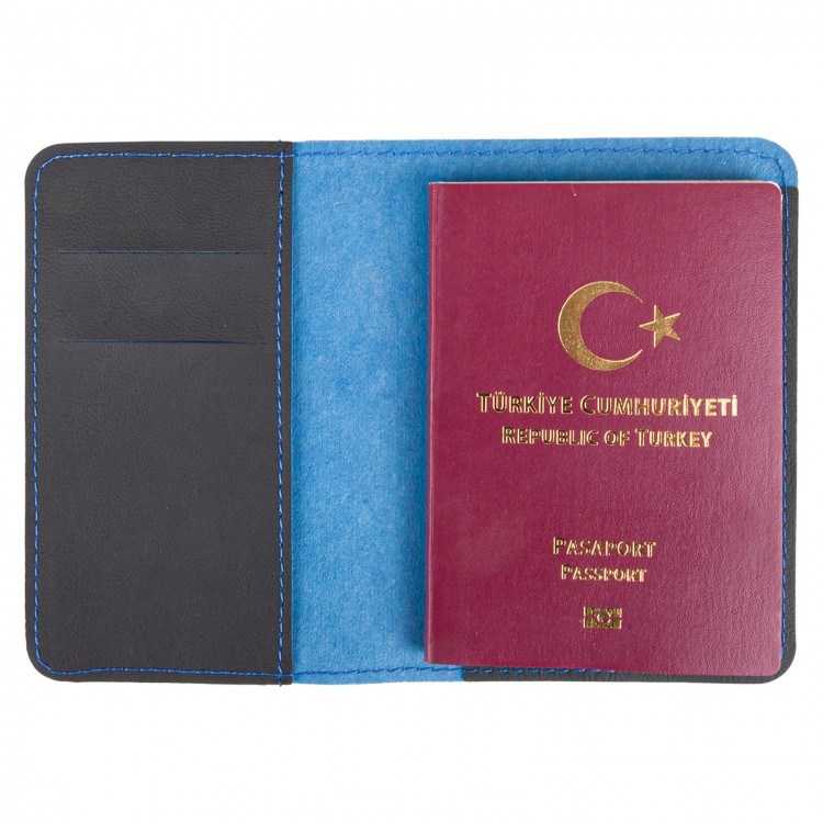 PASAPORTLUK LACİVERT DERİ