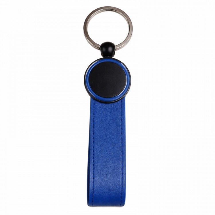 AYDER LACİVERT METAL-DERİ ANAHTARLIK