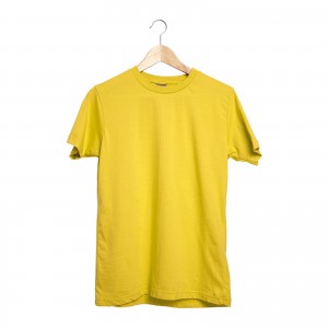 GARDENYA SARI M SIFIR YAKA TİŞÖRT