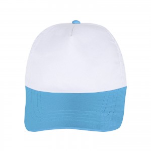 PAPATYA BEYAZ-TURKUAZ POLYESTER ŞAPKA PAPATYA BEYAZ-TURKUAZ POLYESTER ŞAPKA