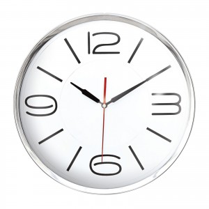 ATHENA305 BEYAZ-GÜMÜŞ METAL ÇERÇEVE DUVAR SAATİ (360 MM) ATHENA305 BEYAZ-GÜMÜŞ METAL ÇERÇEVE DUVAR SAATİ (360 MM)