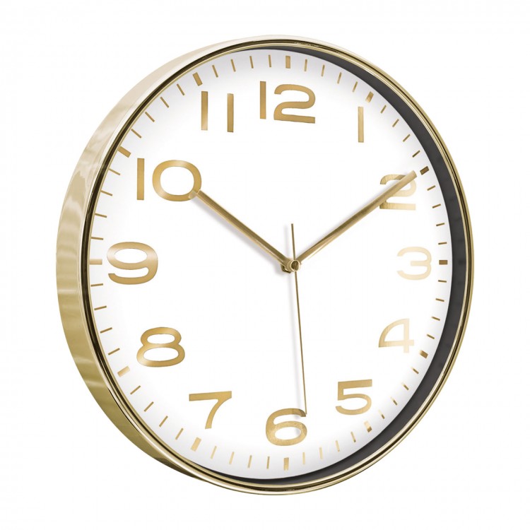 HADES406 ALTIN-BEYAZ METALİZE ÇERÇEVE DUVAR SAATİ(380 MM) HADES406 ALTIN-BEYAZ METALİZE ÇERÇEVE DUVAR SAATİ(380 MM)