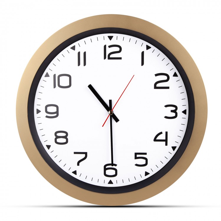 HERA ALTIN-BEYAZ PLASTİK KASA DUVAR SAATİ (350MM) HERA ALTIN-BEYAZ PLASTİK KASA DUVAR SAATİ (350MM)