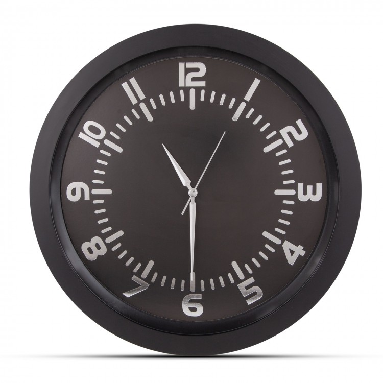 POSEIDON SİYAH PLASTİK KASA DUVAR SAATİ 350MM POSEIDON SİYAH PLASTİK KASA DUVAR SAATİ 350MM
