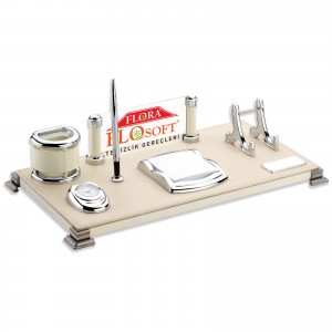 LEFKOŞA BEJ DERİ MASA SETİ LEFKOŞA BEJ DERİ MASA SETİ