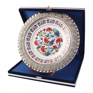 GPT-03 GÜMÜŞ İŞLEMELİ PLAKET TABAK GPT-03 GÜMÜŞ İŞLEMELİ PLAKET TABAK